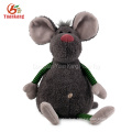 Christmas Stuffed Animal Gray Guinea Pig Toy Cute Fat Grey Plush Mouse Toys With Big Eyes